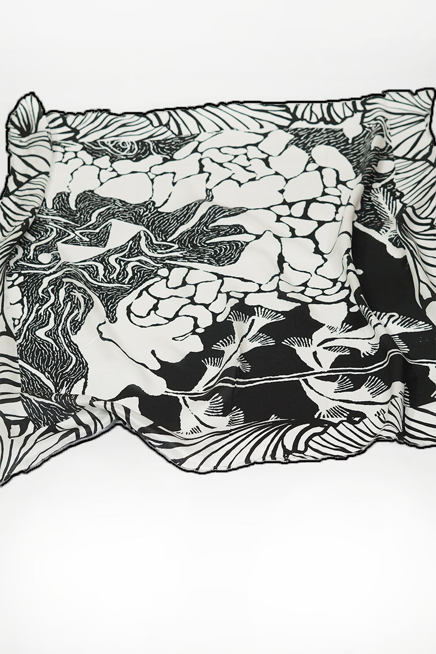 Silk Square Scarf - Aerial Garden SQAG