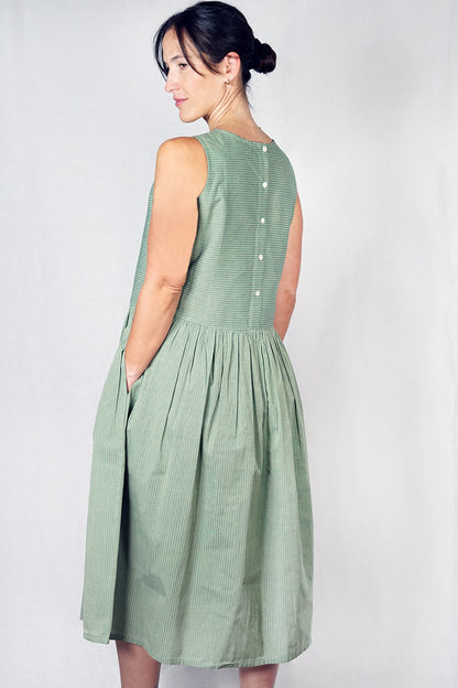Cotton Acacia Stripe Dress  - ACAD-G