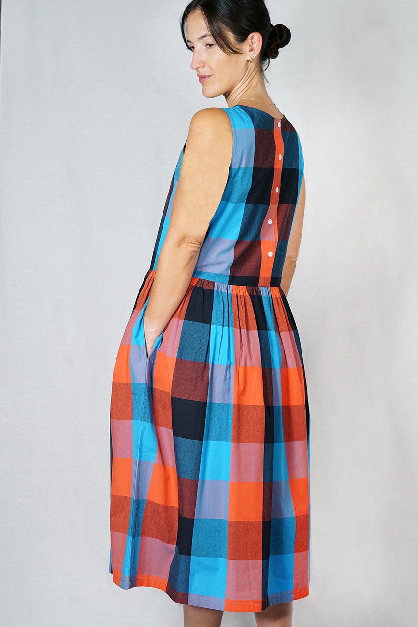 Cotton Acacia Check Dress - ACAD-M