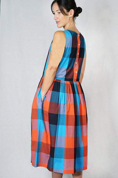 Cotton Acacia Check Dress - ACAD-M