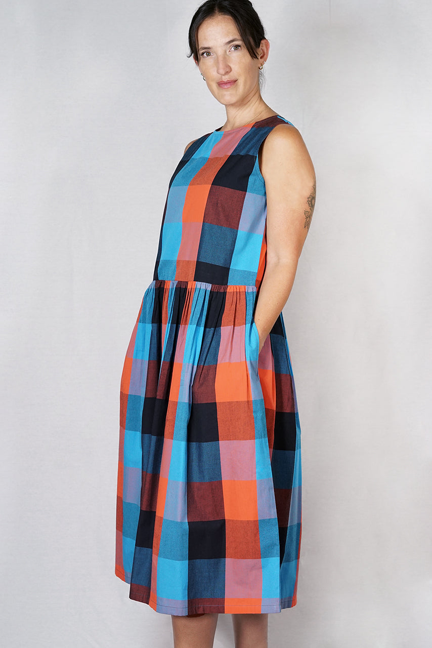 Cotton Acacia Check Dress - ACAD-M