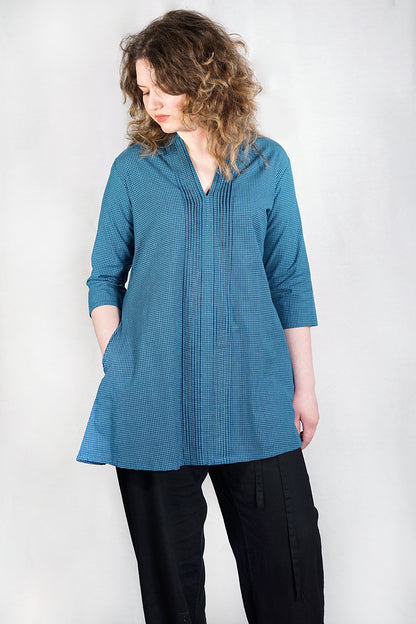 Banksia Micro Check Cotton Top - BMCT