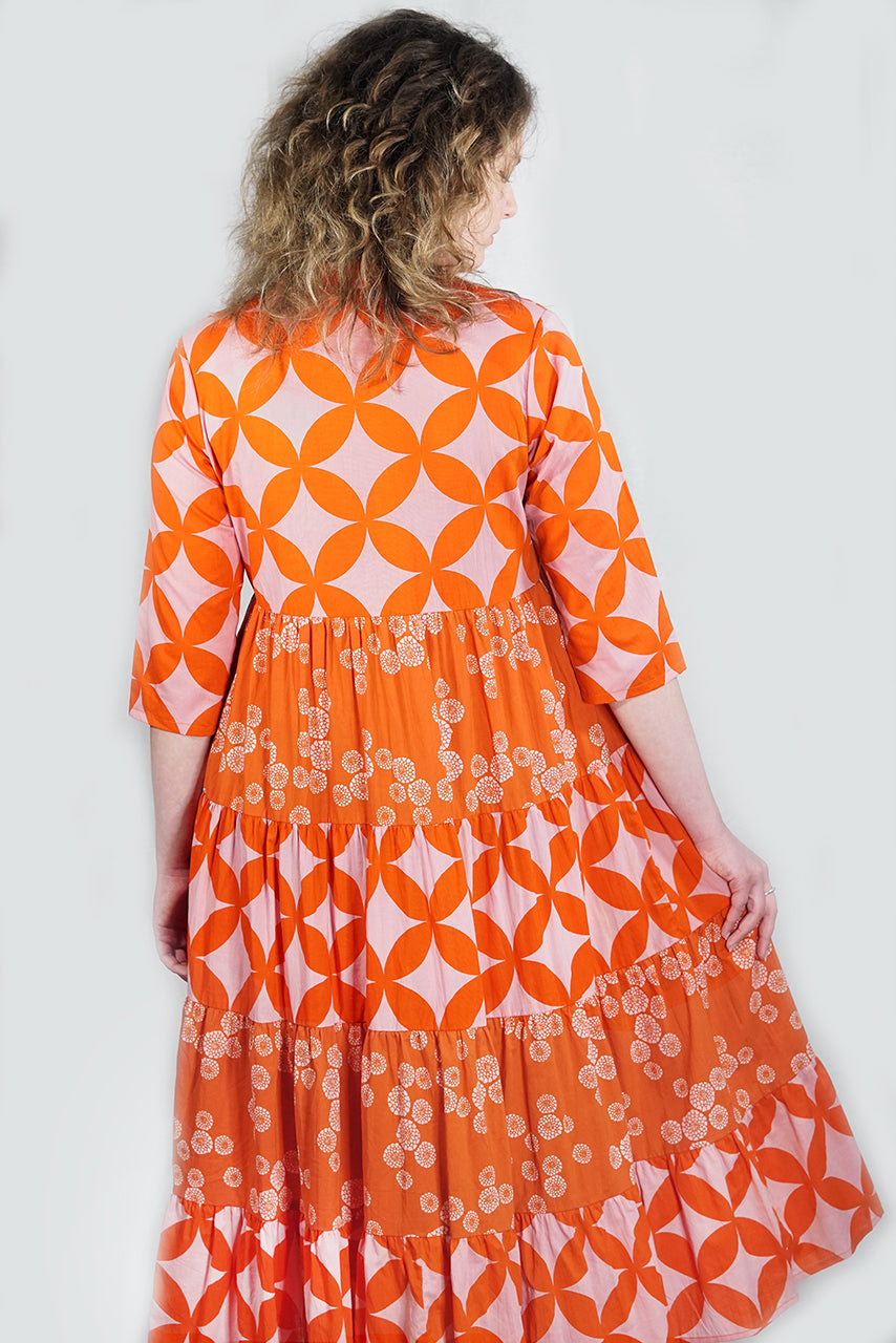 Cotton Balcony Venn Bloom Dress -BVBD