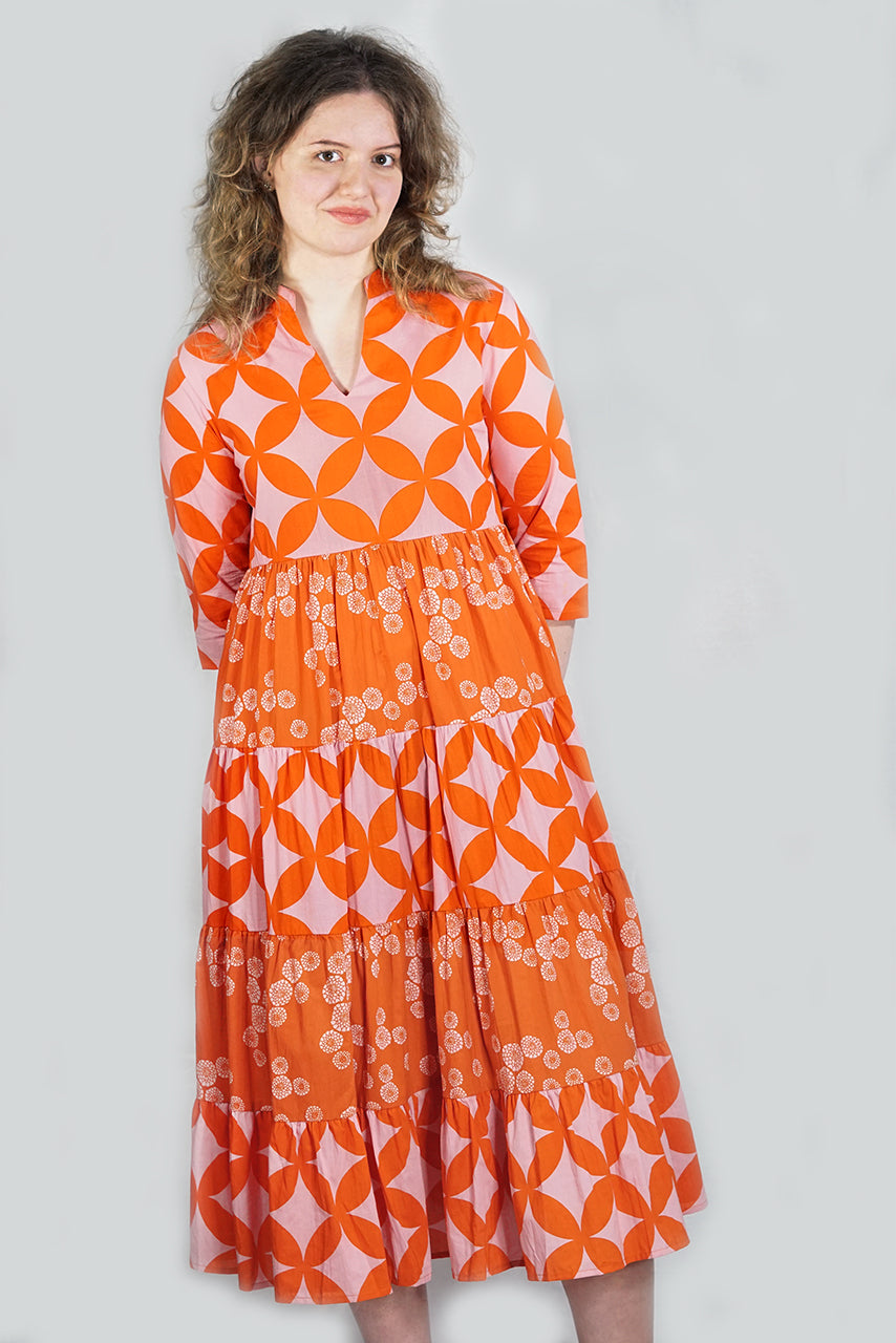 Cotton Balcony Venn Bloom Dress -BVBD