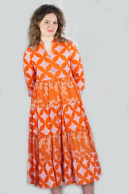Cotton Balcony Venn Bloom Dress -BVBD