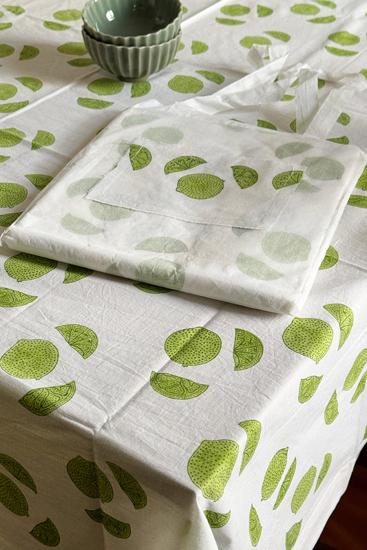 Cotton Tablecloth - Lime - CLIT