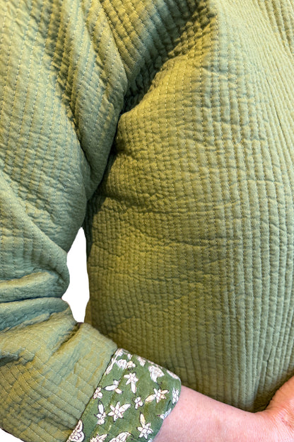 Cotton Quilted Reversible Jacket - olive CQRJ-O