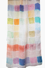 Load image into Gallery viewer, Linen Scarf Painted Squares - LPAQ