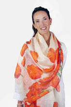 Load image into Gallery viewer, Linen Scarf Tulip Reflections - LTUL