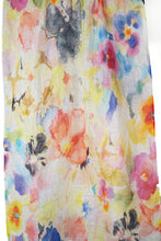 Load image into Gallery viewer, Linen Scarf Water Blossoms  - LWBL