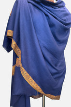 Load image into Gallery viewer, Pashmina Embroidered Shawl - blue