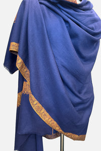 Pashmina Embroidered Shawl - blue