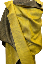 Load image into Gallery viewer, Pashmina Shawl  | reversible mustard and black