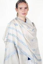 Load image into Gallery viewer, Pashmina Embroidered Shawl - white