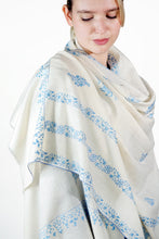 Load image into Gallery viewer, Pashmina Embroidered Shawl - white