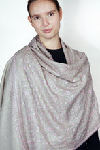 Load image into Gallery viewer, Pashmina Embroidered Scarf - natural