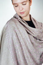 Load image into Gallery viewer, Pashmina Embroidered Scarf - natural