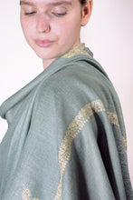Load image into Gallery viewer, Pashmina Embroidered Scarf - green