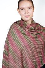 Load image into Gallery viewer, Pashmina Striped Ikat Scarf - multi coloured
