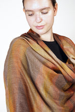 Load image into Gallery viewer, Pashmina Striped Ikat Scarf - multi coloured