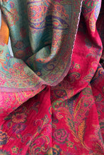 Load image into Gallery viewer, Merino Wool Throw - Paisley Fuchsia  PAIF