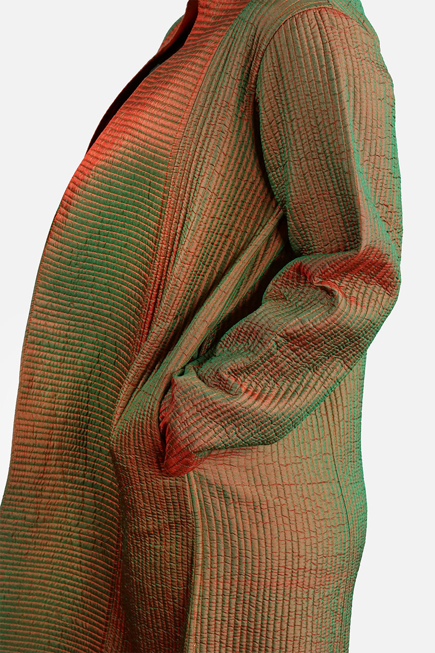 Silk Quilted Coat - autumn - SANGAM-G