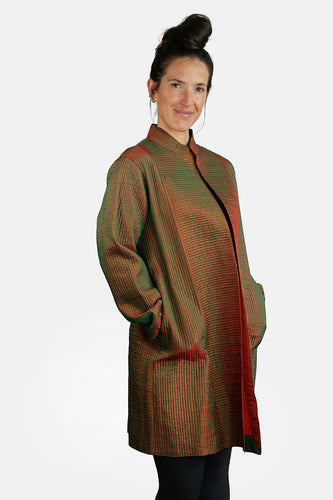 Silk Quilted Coat - autumn - SANGAM-G