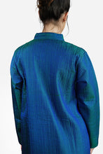 Load image into Gallery viewer, Silk Quilted Coat - peacock - SANGAM-P