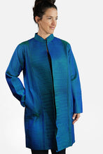 Load image into Gallery viewer, Silk Quilted Coat - peacock - SANGAM-P