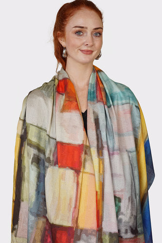 Silk Scarf - Fluid Rectangles - SFLR