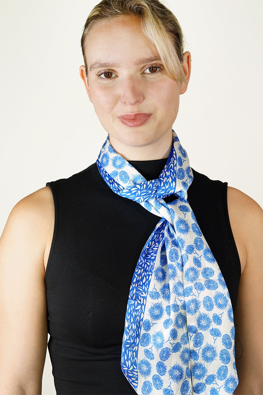 Silk Twilly Scarf - Gum Blossoms SGBT