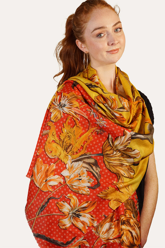 Silk Scarf Golden Iris - SGIR
