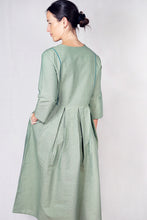 Load image into Gallery viewer, Cotton Skuta Vee Piping Dress -SKVD-G