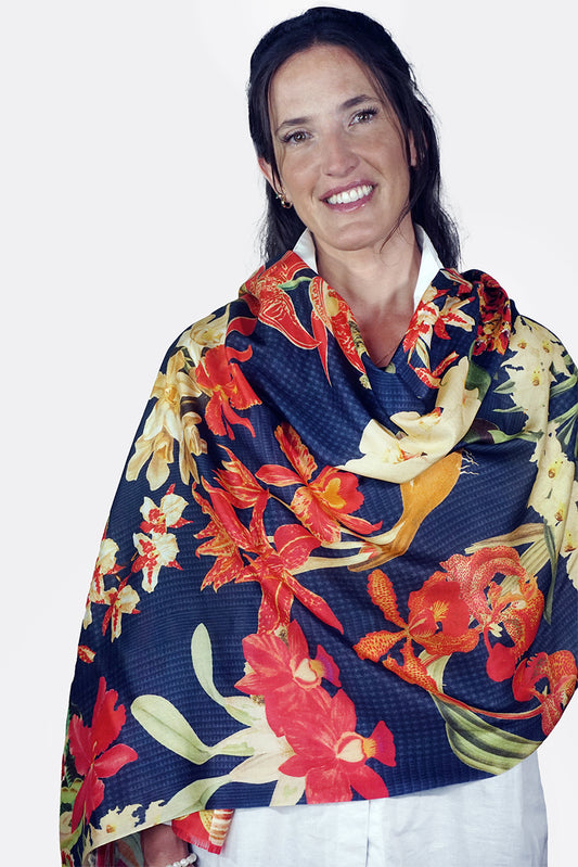 Silk Scarf Orchid Blitz - SORZ