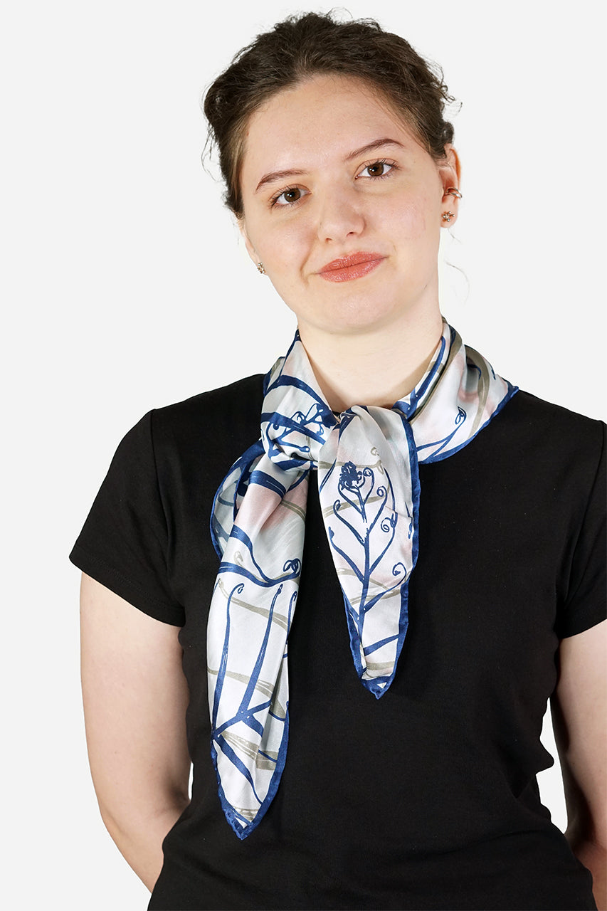 Silk Square Scarf - Fern Layers SQFL