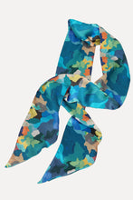 Load image into Gallery viewer, Silk Twilly Scarf - Rainbow Puddles SRPT