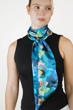 Load image into Gallery viewer, Silk Twilly Scarf - Rainbow Puddles SRPT
