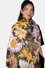 Load image into Gallery viewer, Silk Scarf  Manga Floral - warm - STMF-W