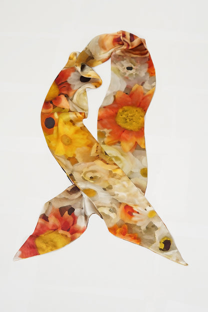 Silk Twilly Scarf - Wall Flowers SWFT