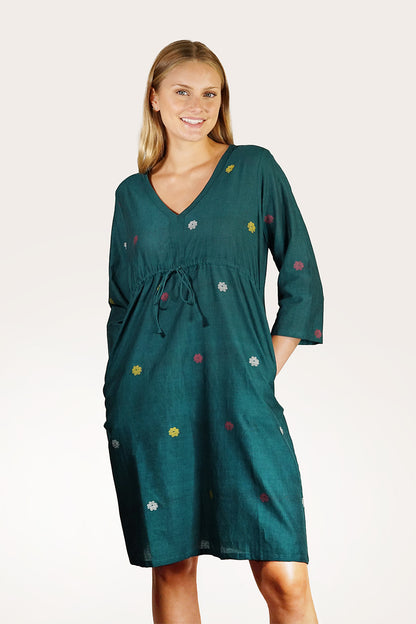 Tie Cotton Dress - TIED-F