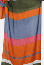 Load image into Gallery viewer, Merino Wool Scarf Horizontal Bars WCHO-W