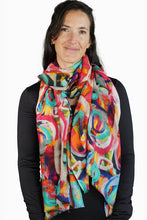 Load image into Gallery viewer, Merino Wool Scarf - Fluro Chains WFCH