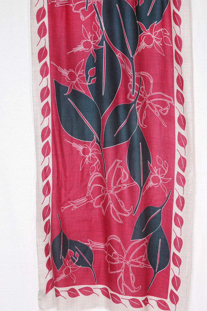 Merino Wool Scarf - Fuchsia Shadows WFUH-P
