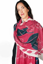 Load image into Gallery viewer, Merino Wool Scarf - Fuchsia Shadows WFUH-P