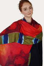 Load image into Gallery viewer, Merino Wool Scarf Painted Bars WPAB