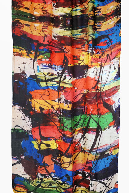 Merino Wool Scarf - Paint Splatter WPAL