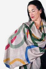 Load image into Gallery viewer, Merino Wool Scarf - Ribbons WRBB
