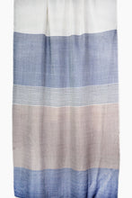 Load image into Gallery viewer, Merino Wool Woven Scarf - Natural Bands WWNB